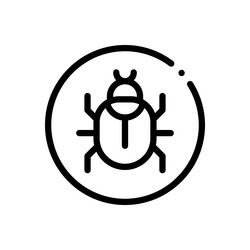 bug icon thin linear style design isolated vector image