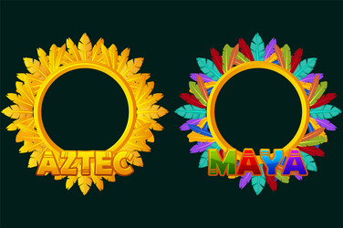 empty cartoon frames of feathers for your game vector image