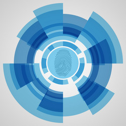 identifying a user with fingerprint vector image