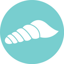 isolated shell block style icon design vector image