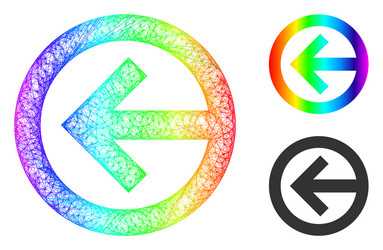 rainbow net mesh gradient direction left icon vector image