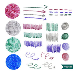 set of objects vector image