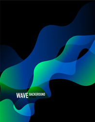 Vertical fluid gradient wave abstract background vector