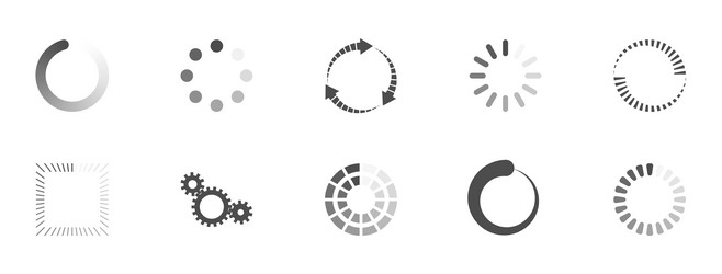 Download signs set load icons data load Royalty Free Vector