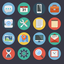 flat icons for web and applications set 1 vector image