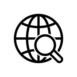 Global search icon vector