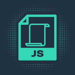 Green js file document download button icon vector