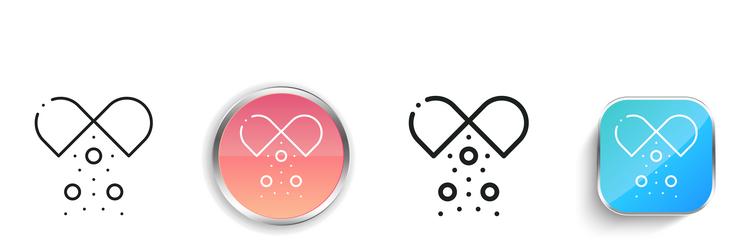 medicine icon thin linear regular and button vector image