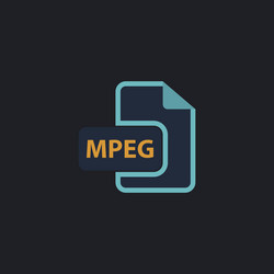 mpeg computer symbol vector image