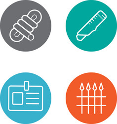 round circle buttons with icons can be used vector image