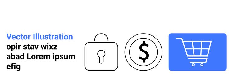 secure payment process depicted with a lock vector image