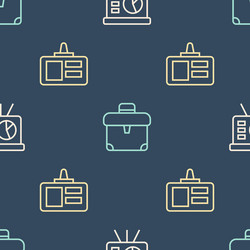 set line board with graph identification badge vector image