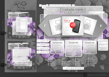 Website design template menu elements vector