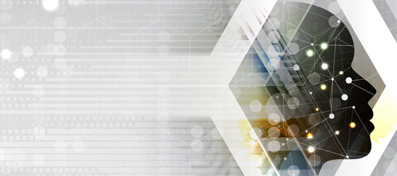 artificial intelligence technology web background vector image