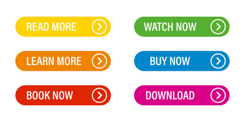 buttons isolated web design elements action vector image