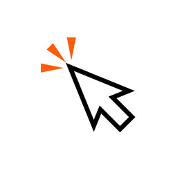 clicking the mouse cursor or pointer icon vector image