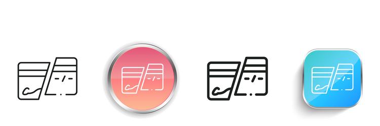 credit card icon thin linear regular and button vector image