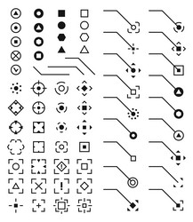 Futuristic Callout Lines UI Element vector