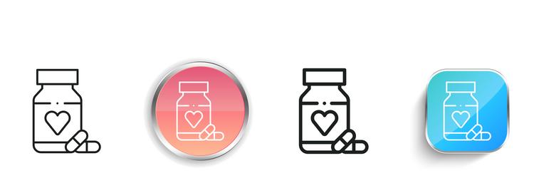 medicine icon thin linear regular and button vector image