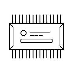 microcontroller electrical engineer line icon vector