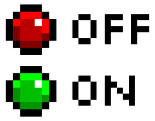 on off switch pixel art game ui retro element vector image