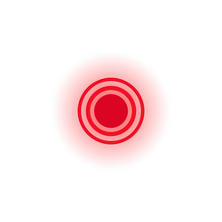 red circular pattern with concentric rings vector image