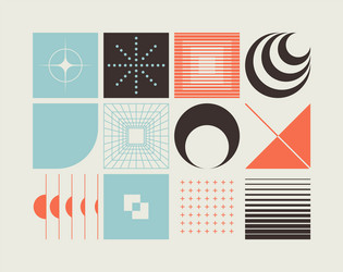 retro future abstract pattern vector image