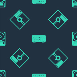 set line retro flip clock floppy disk in the 525 vector image