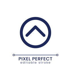 Upward direction arrow pixel perfect linear ui vector