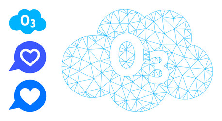 web net ozone cloud icon and other icons vector image