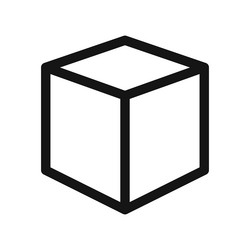 3d cube icon perfect for geometric design vector image
