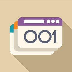browser windows showing 001 error message vector image