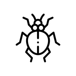 bug icon thin linear style design isolated vector image