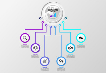 infographic design template with options steps vector image