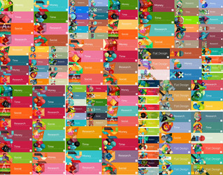 mega set of universal web option infographic vector image