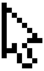 pixel cursor retro arrow pointer ui element vector image