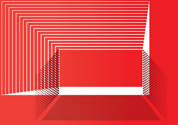 red modern geometric background with frame vector image