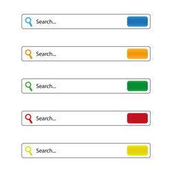 Search bar element design set boxes ui vector