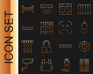set line server data web hosting target sport vector image