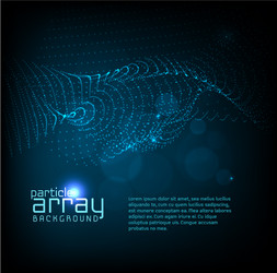 3d wave particle array background vector image