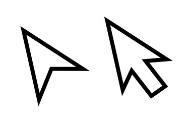 A set of mouse cursor icons or web pointer control vector