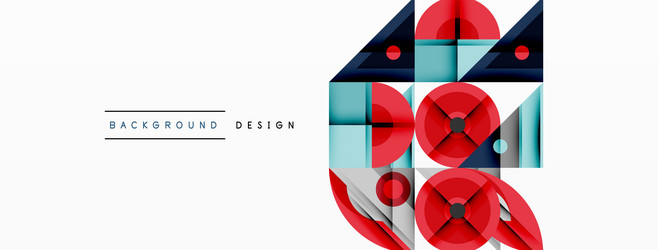 abstract geometric design circles squares overlap vector image
