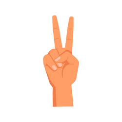 hand gesture counting number two vector image
