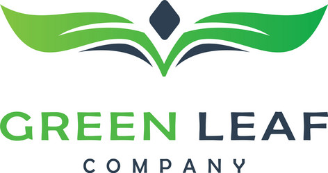 Letter v green plant leaf logo Royalty Free Vector Image