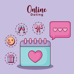 Online dating design vector