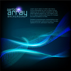 3d wave particle array background vector image