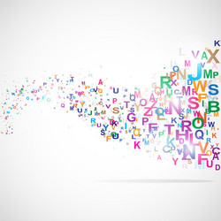 Abstract background with abc letters Royalty Free Vector