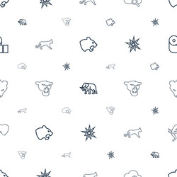 big icons pattern seamless white background vector