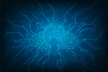 Circuit designed in form clouds vector