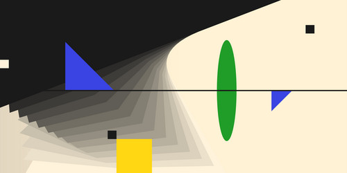 composition with geometric shapes abstract vector image